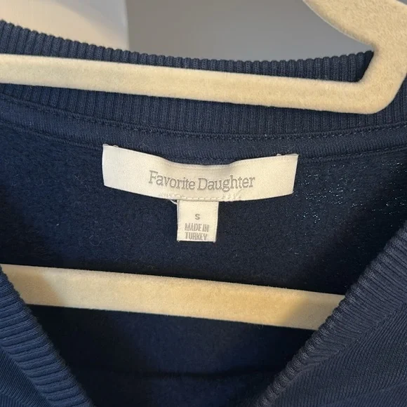 Favorite Daughter Blue Crew Neck Sweatshirt - Picture 3 of 9